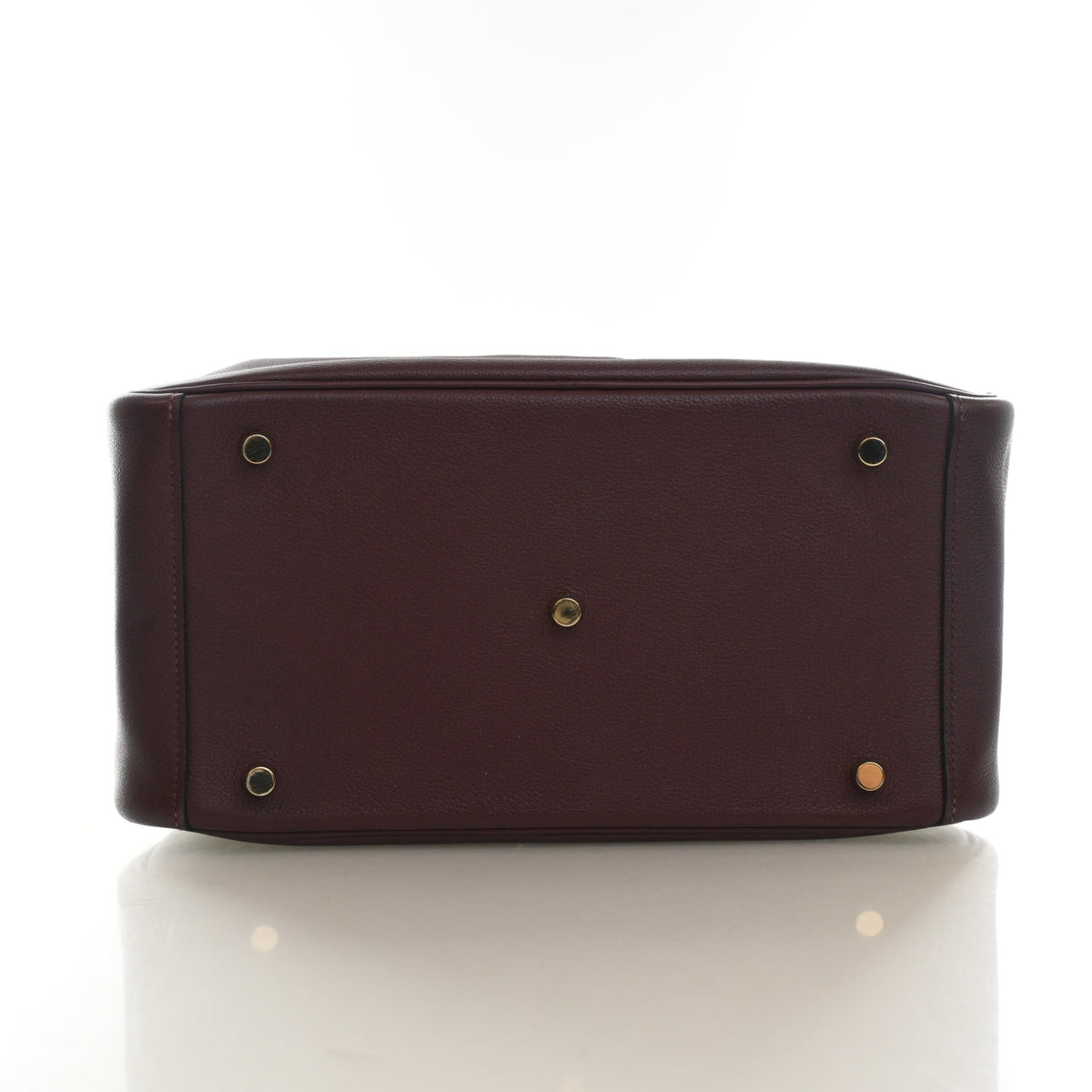 Pre-Owned Hermès Lindy 30 Rouge H Evercolor Leather, base and feet view, photo 9 of 13
