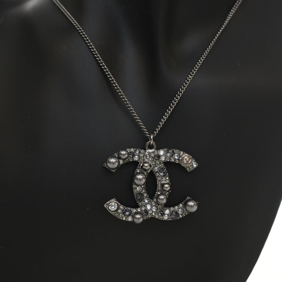 Chanel Large Crystal CC Pendant Necklace, photo 2 of 7