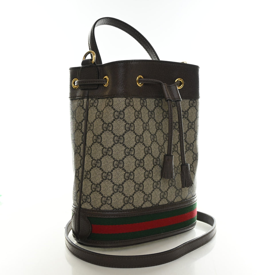 Gucci Medium GG Supreme Ophidia Bucket Bag