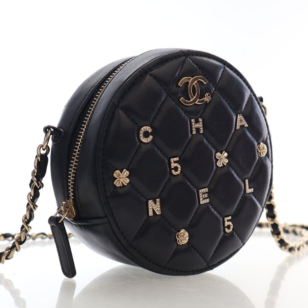Chanel Mini Lambskin Round Crossbody Bag, photo 2 of 15