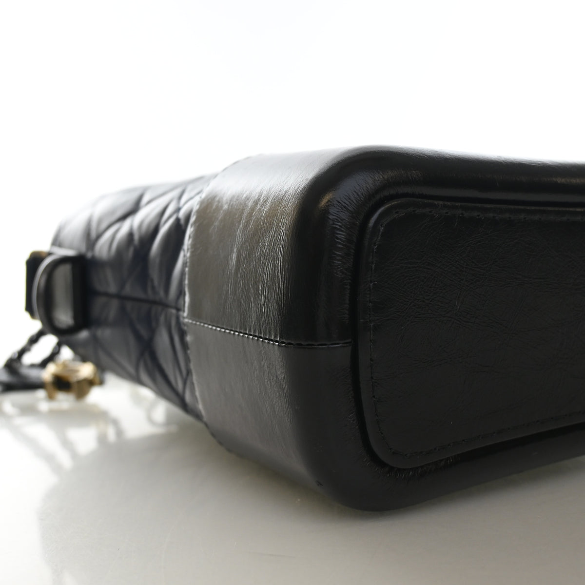 Pre-Owned Chanel Hobo Medium Glazed Calfskin Gabrielle, base and feet view, photo 5 of 15