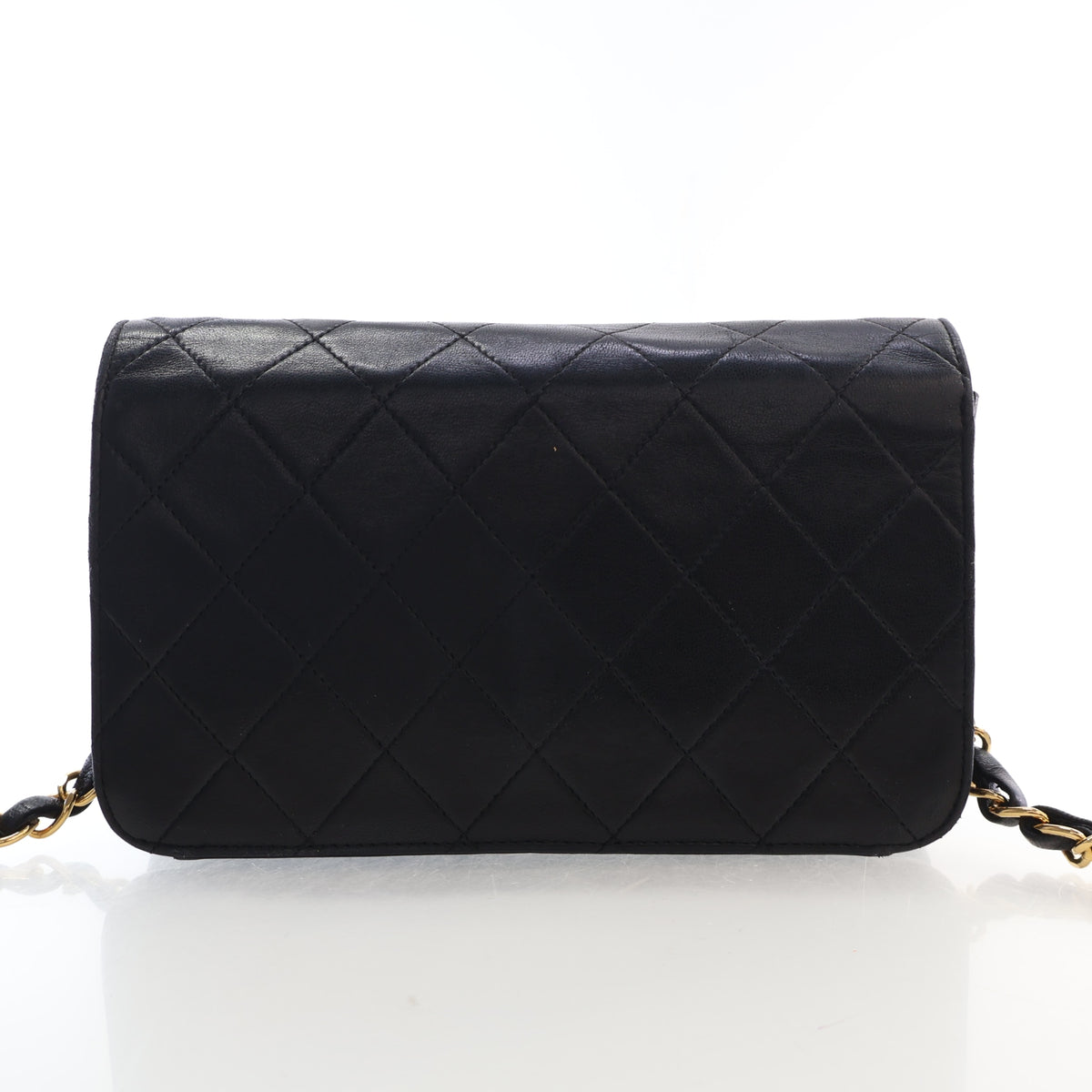Vintage Chanel Shoulder Bag Small Lambskin Matelasse, back view
