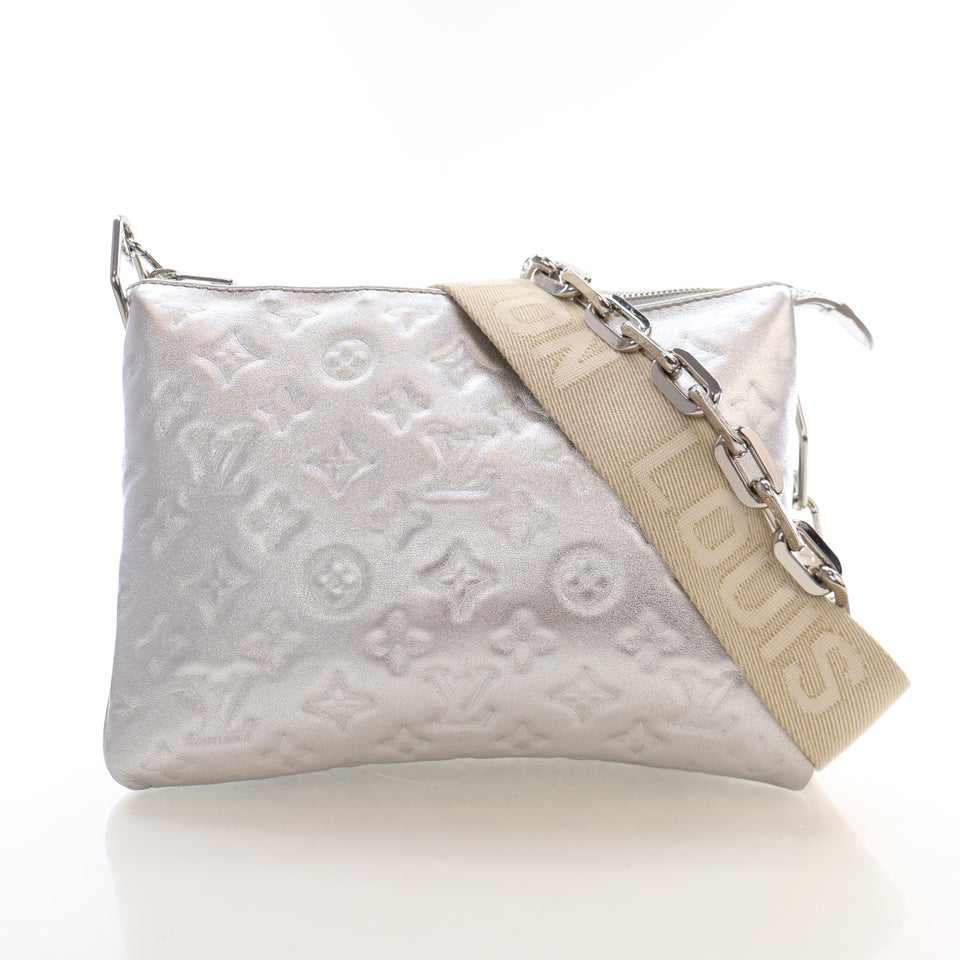 Louis Vuitton Monogram Embossed Lambskin Coussin PM