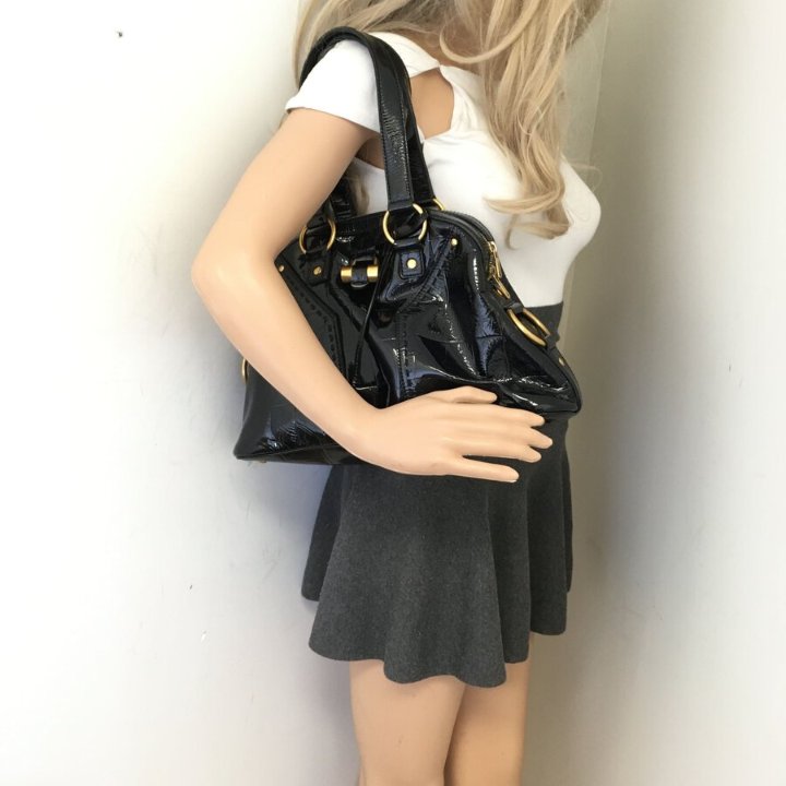 Saint Laurent Crocodile Embossed Patent Muse Bag – Luxe Du Jour