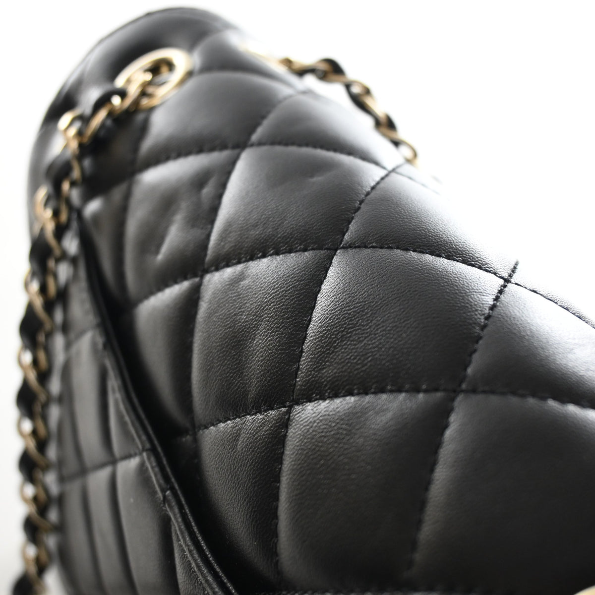 Pre-Owned Chanel Flap Bag Small Lambskin Resin CC, side profile, photo 15 of 17