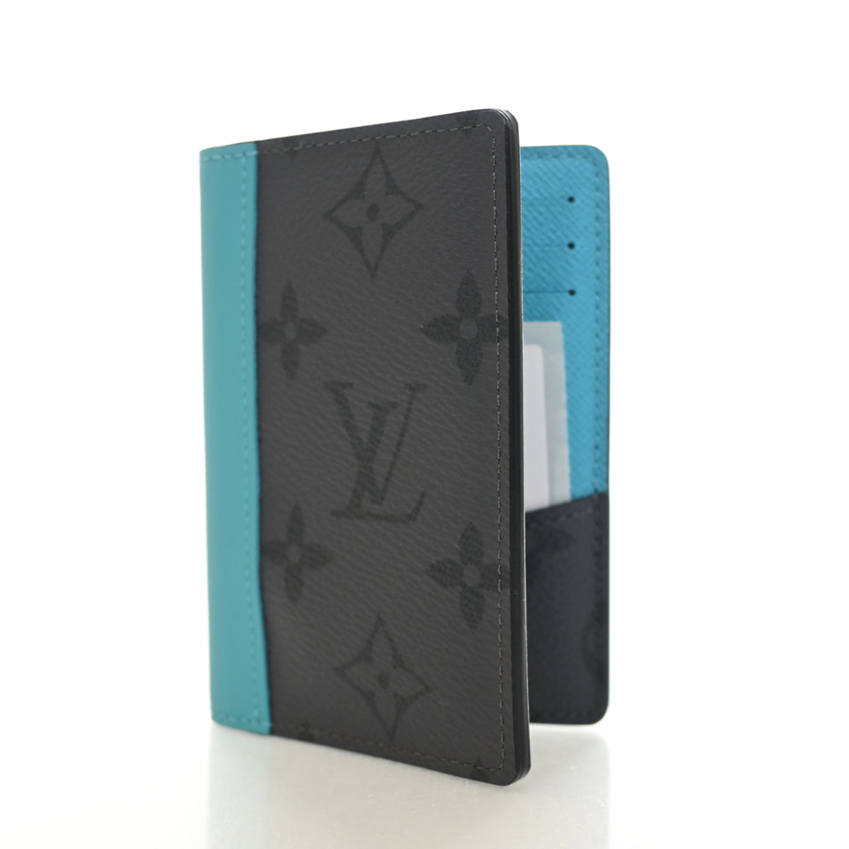Pre-Owned Louis Vuitton Monogram Eclipse Pocket Organizer, three-quarter view, photo 3 of 11