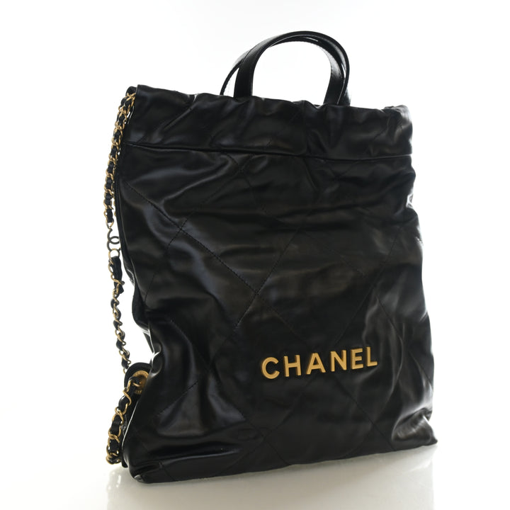 Chanel Shiny Calfskin 22 Backpack