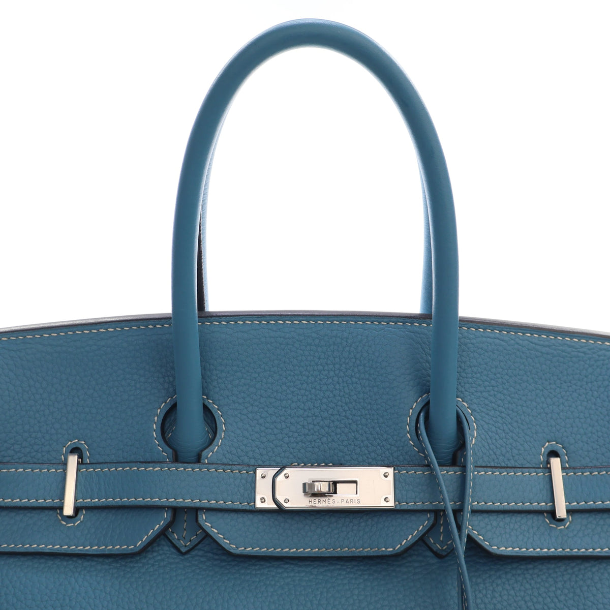 Pre-Owned Hermès Birkin 35 Blue Jean Togo Leather, front view, photo 7 of 23
