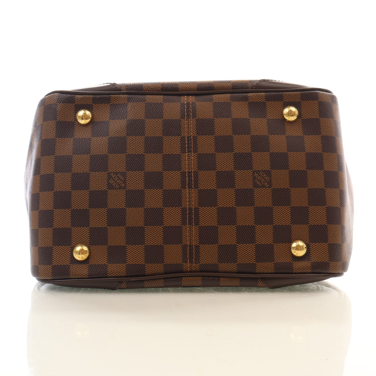 Pre-Owned Louis Vuitton MM Damier Ebene Verona, base and feet view, photo 9 of 15