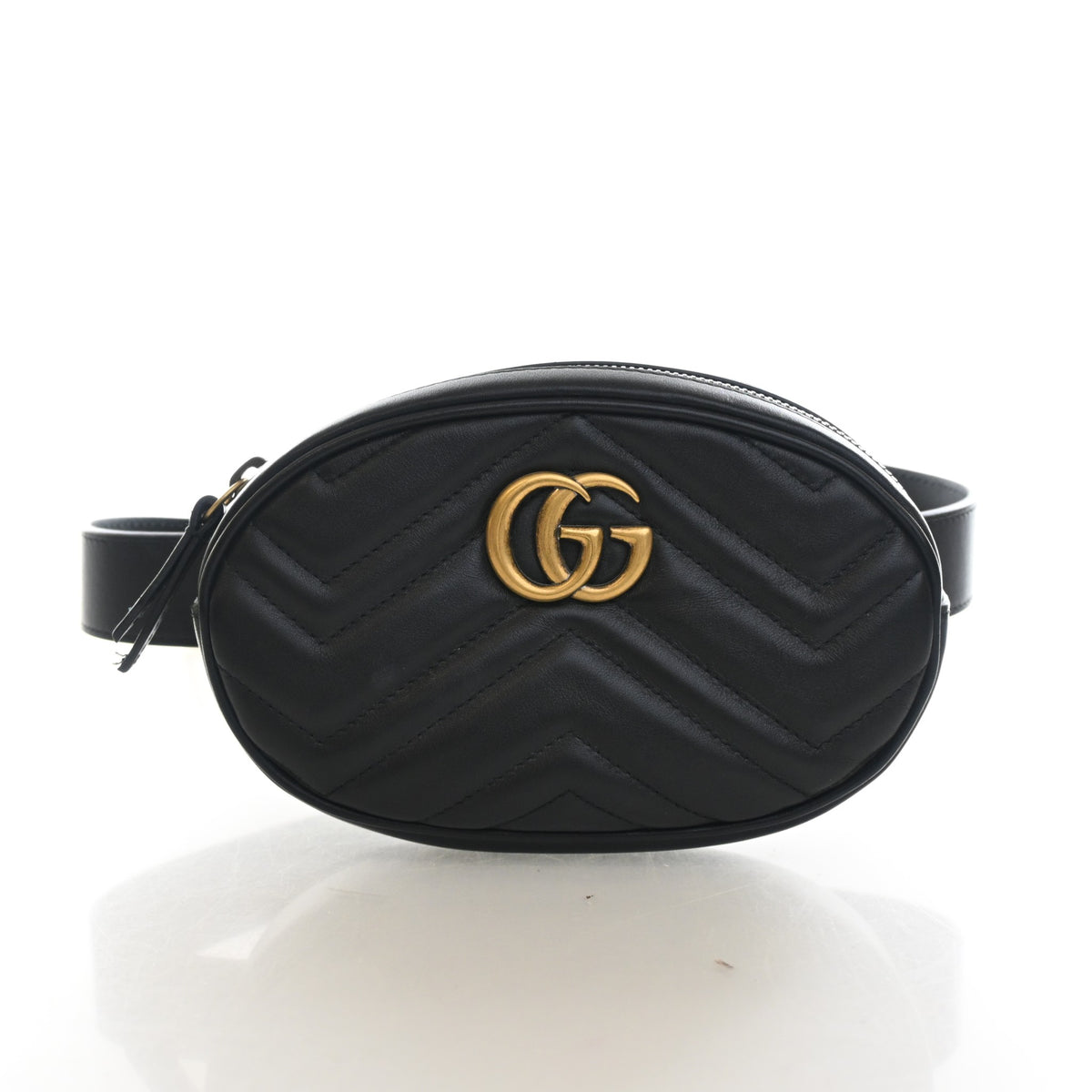 Pre-Owned Gucci Belt Bag Calfskin Marmont, front view