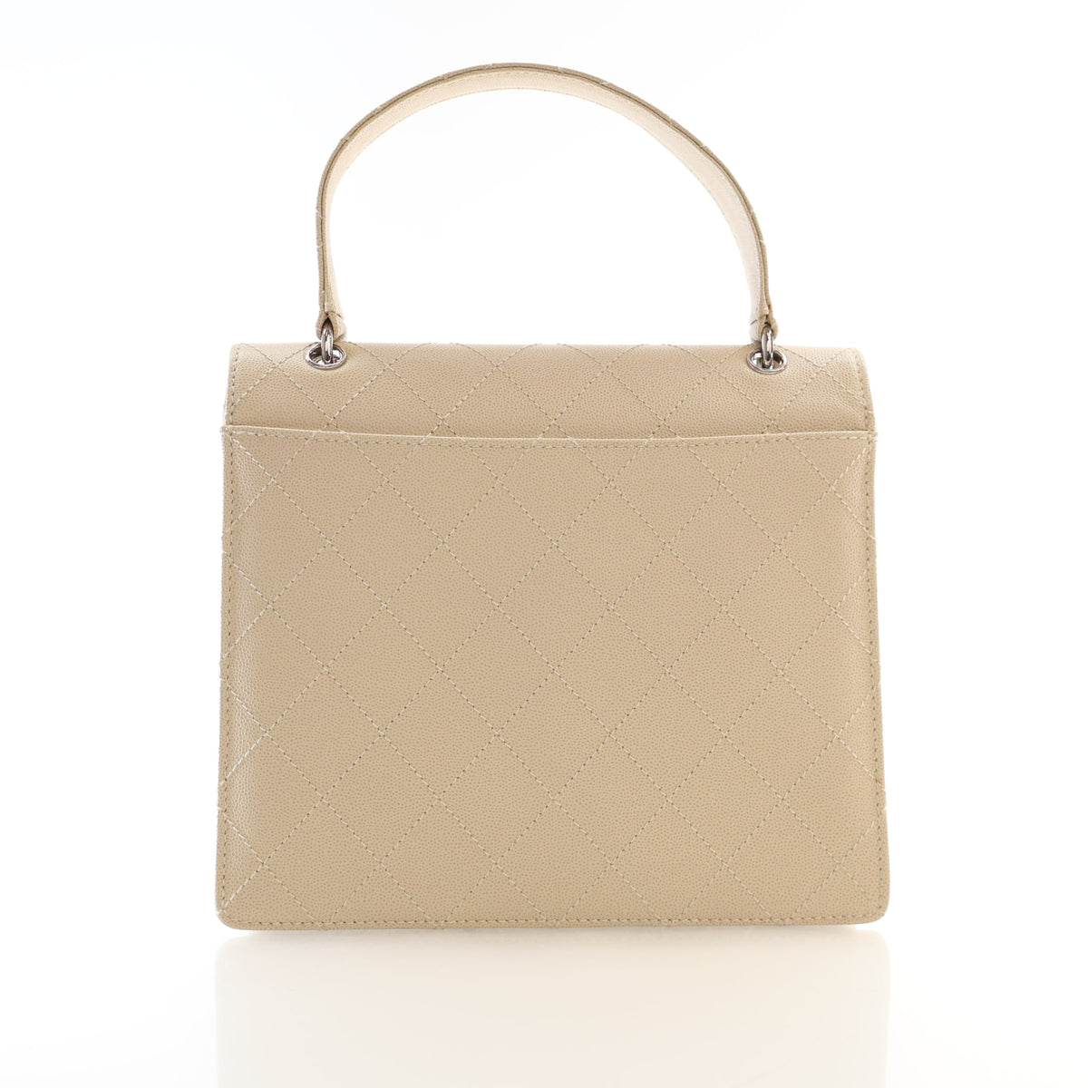 Vintage Chanel Top Handle Caviar Leather Kelly, front view