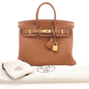 Hermes Gold Togo Birkin 25 
