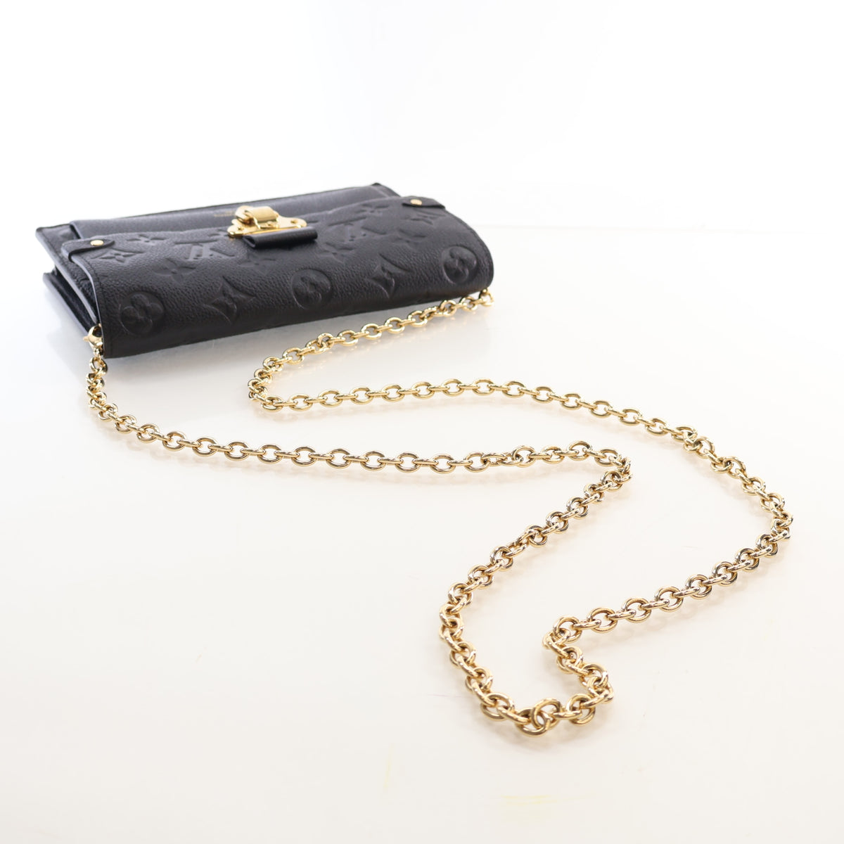 Pre-Owned Louis Vuitton Chain Wallet Monogram Empreinte Vavin, strap and chain detail