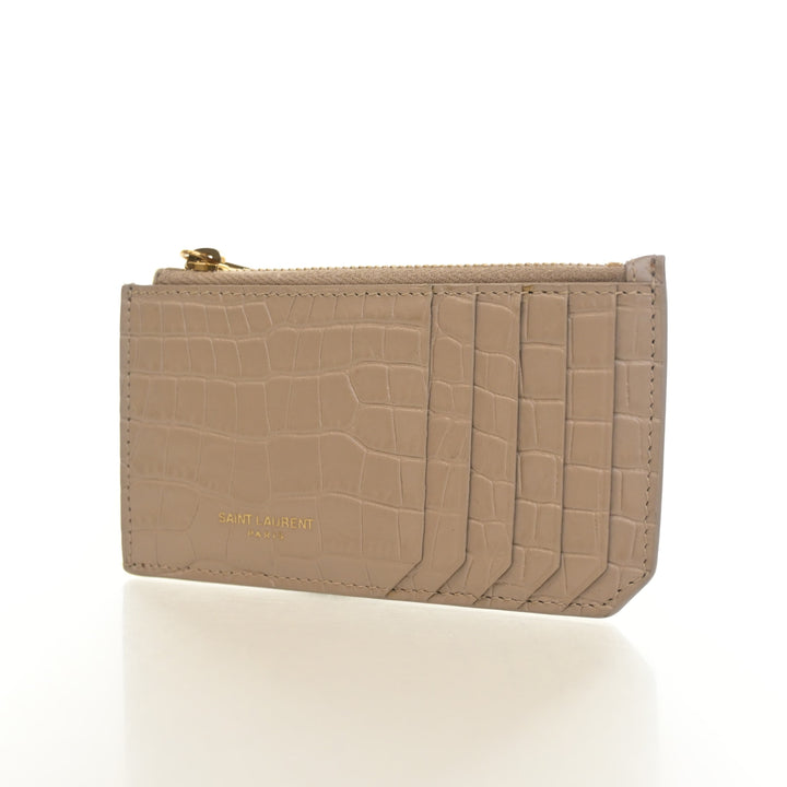 Saint Laurent Embossed Fragments Card Holder