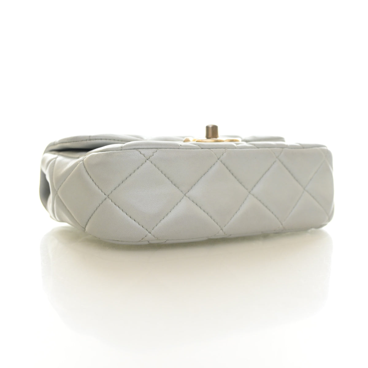 Pre-Owned Chanel Flap Bag Mini Lambskin Square, base view
