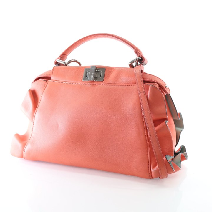 Fendi Mini Nappa Waves Peekaboo Iconic Satchel