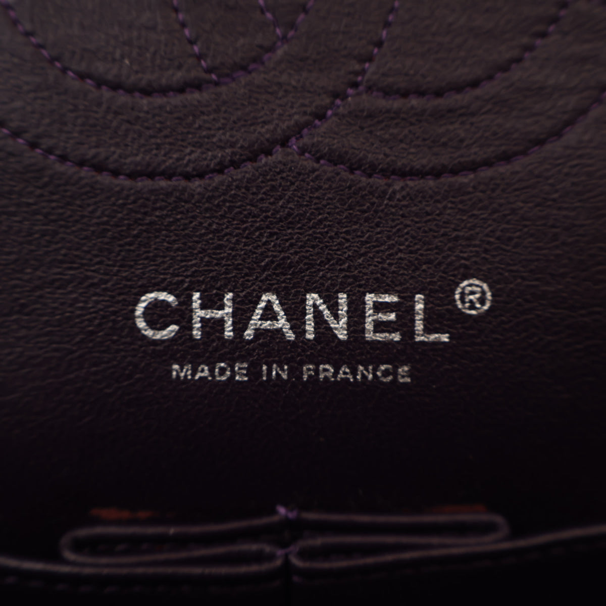 Pre-Owned Chanel Classic Double Flap Small Lambskin Bag, logo detail