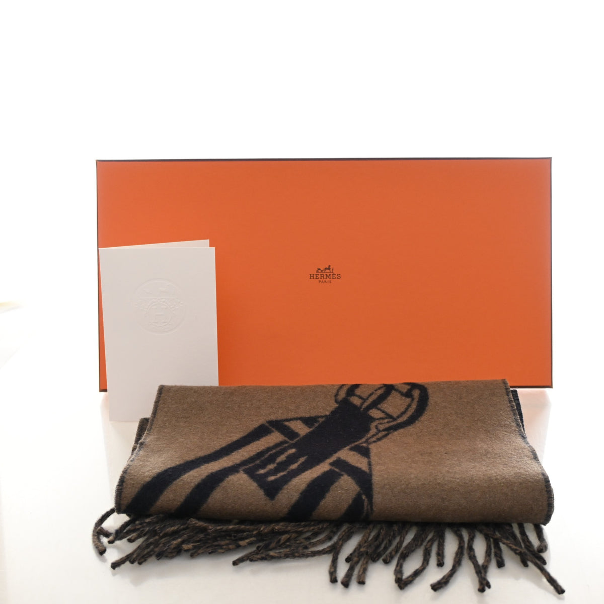 Hermes Cashmere Sangles Zig Zag Scarf, photo 7 of 7