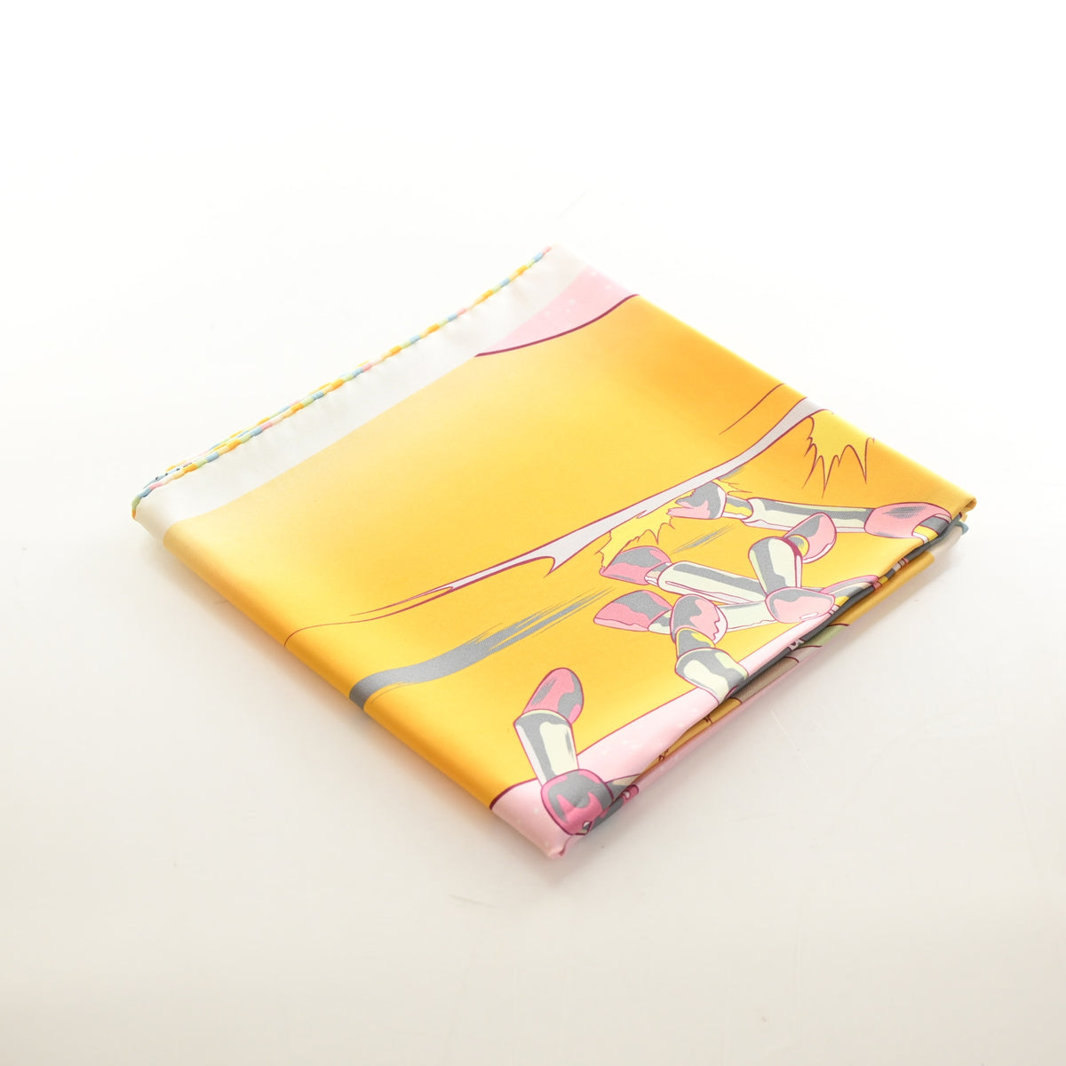 Pre-Owned Hermès Scarf 90 Space Derby Silk, flat lay, authenticated at Luxe Du Jour