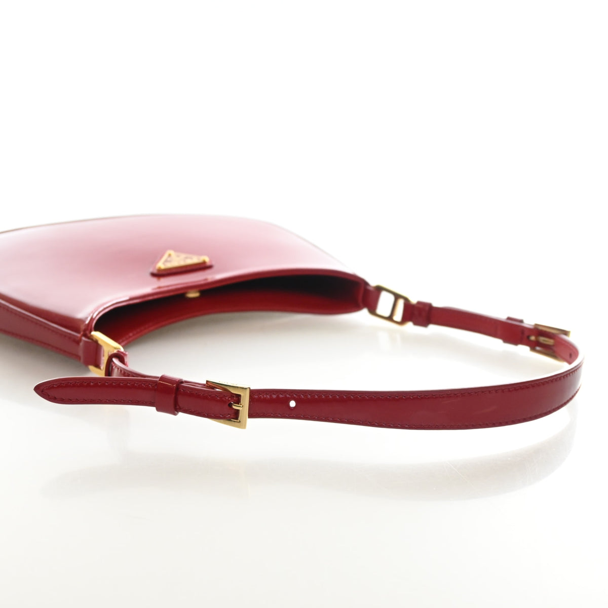 Pre-Owned Prada Small Patent Leather Cleo, side profile, photo 9 of 12