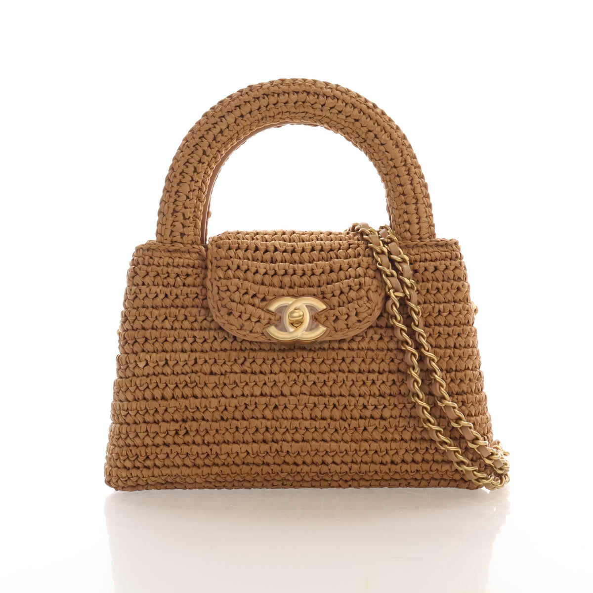 Chanel Nano Raffia Kelly Shopper, photo 1 of 16