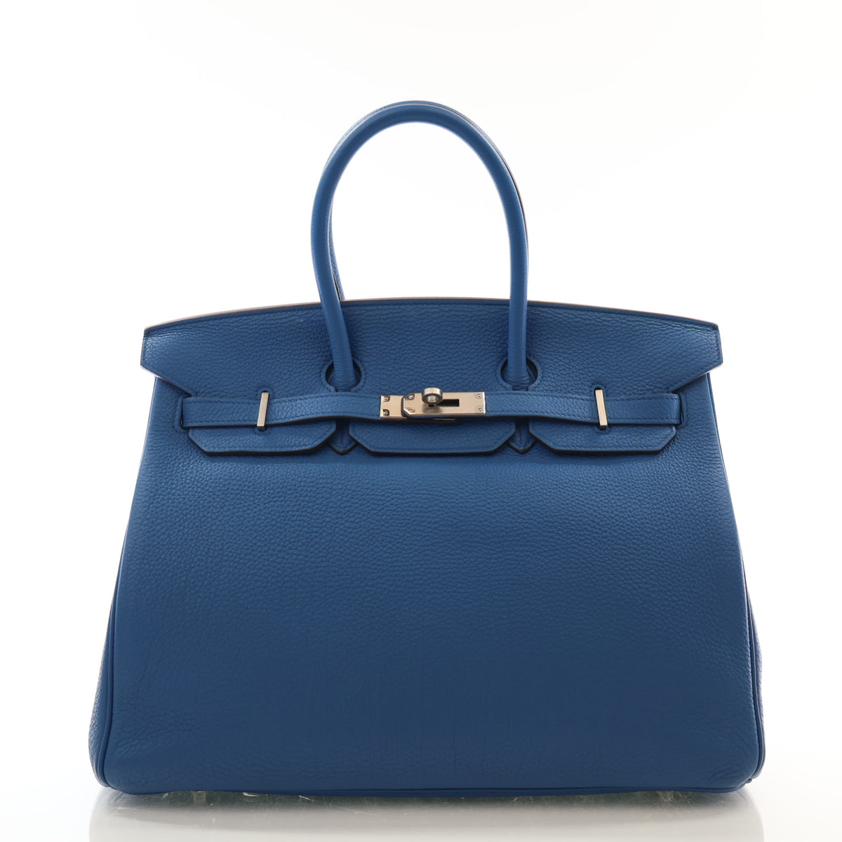 Pre-Owned Hermès Birkin 35 Mykonos Togo Leather, front view, authenticated at Luxe Du Jour