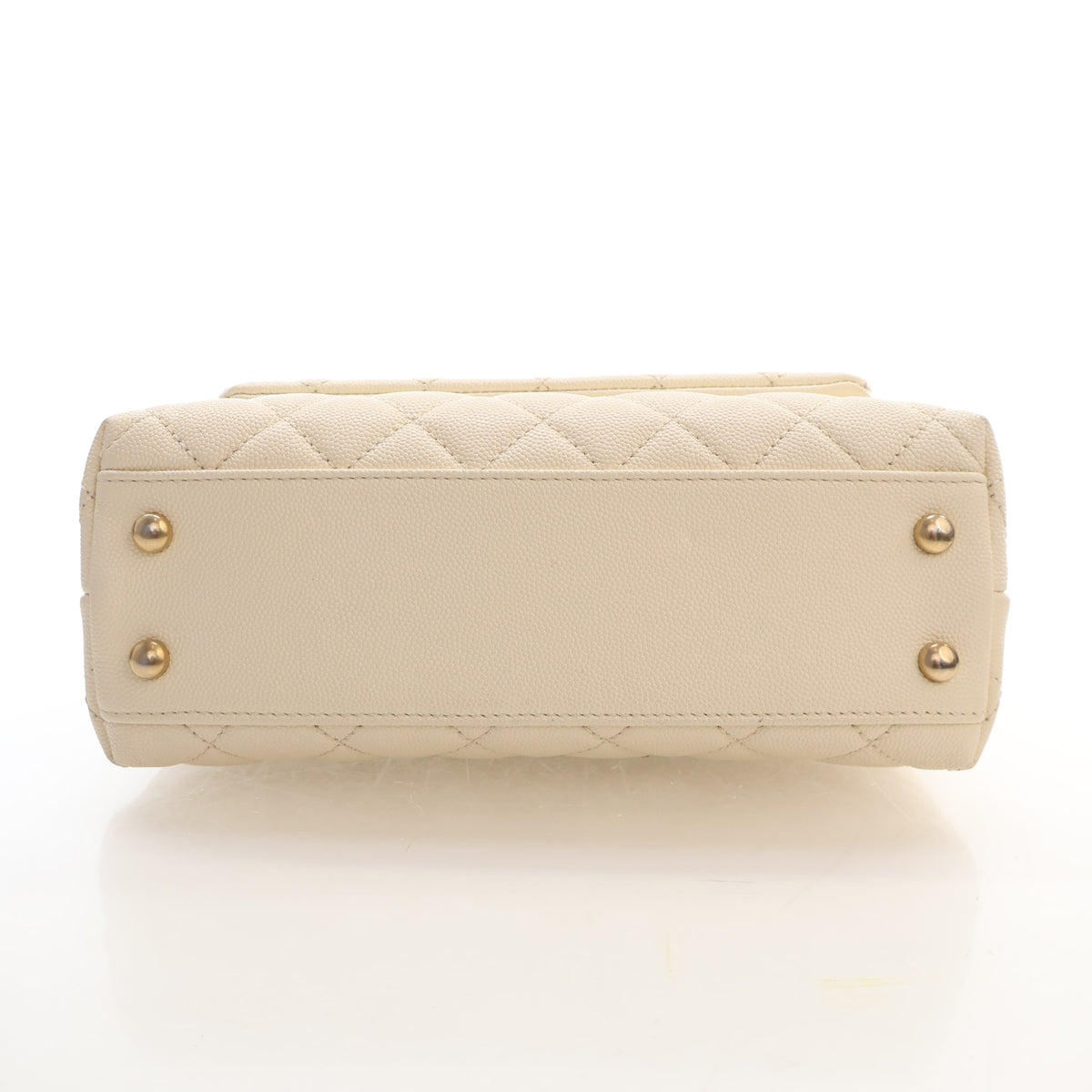 Pre-Owned Chanel Coco Handle Small Caviar Leather Bag, base and feet view, photo 9 of 18