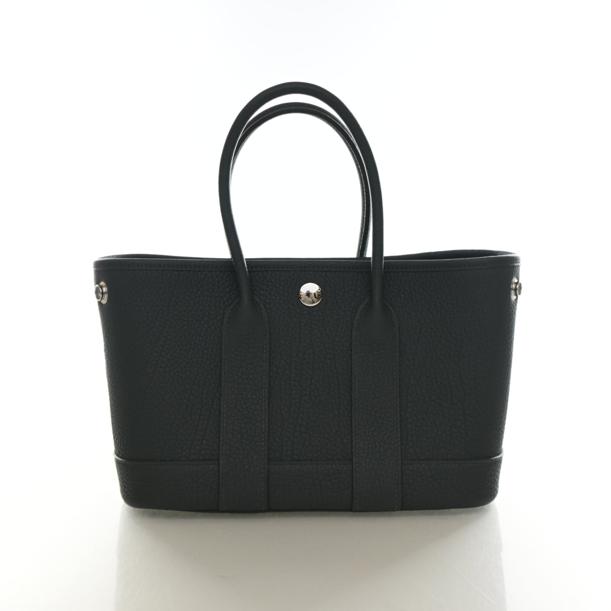 Pre-Owned Hermès Mini Vert Mangrove Negonda Garden Party Neo 23, front view, authenticated at Luxe Du Jour