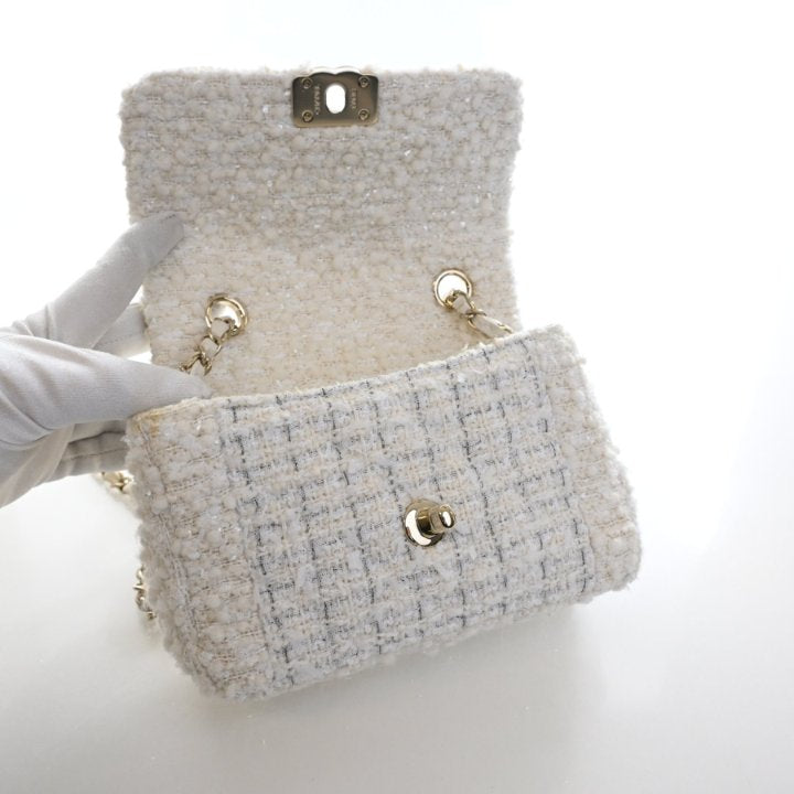 Chanel Mini Tweed Square Classic Flap Bag, photo 11 of 14
