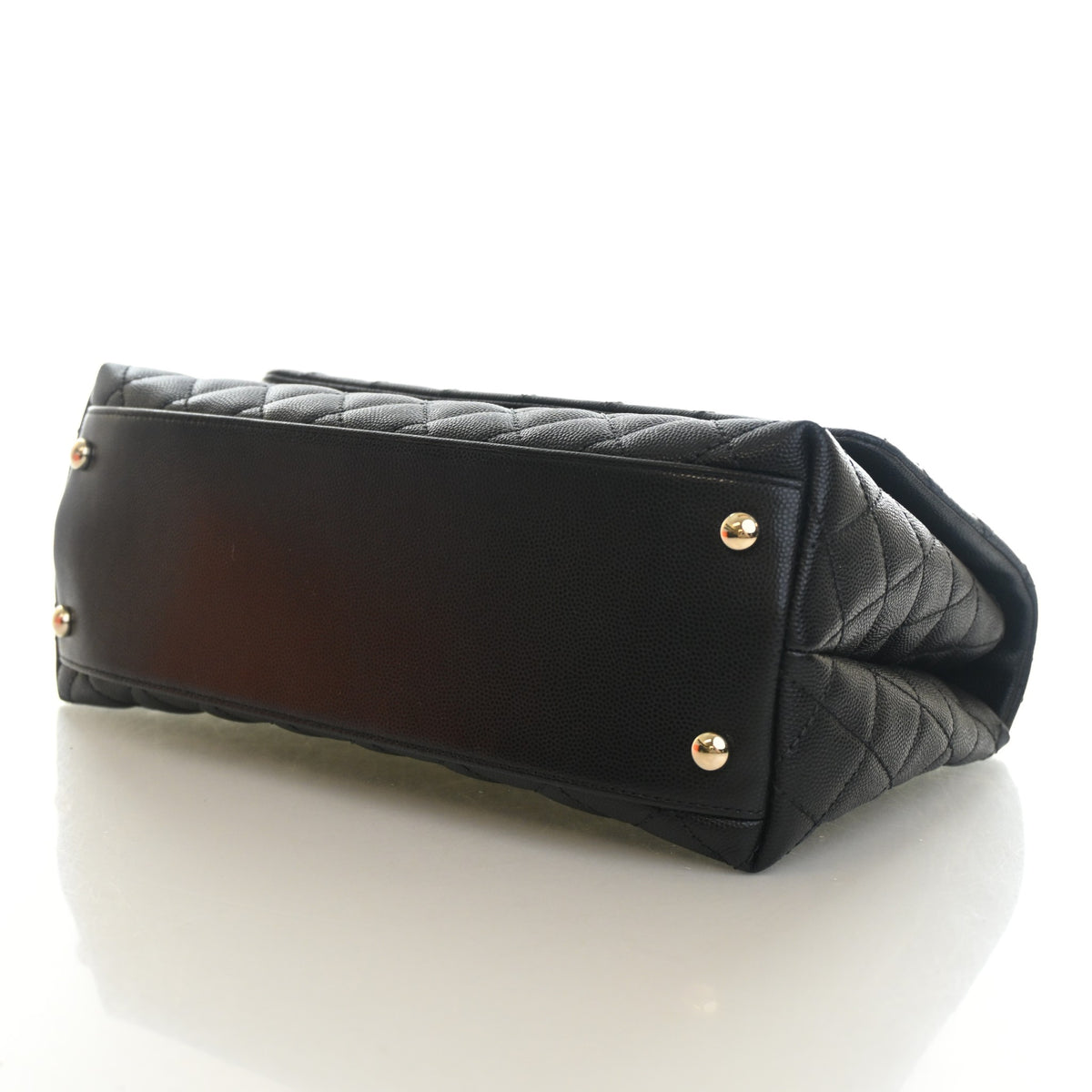 Pre-Owned Chanel Coco Handle Medium Caviar Leather Bag, base view, photo 7 of 17