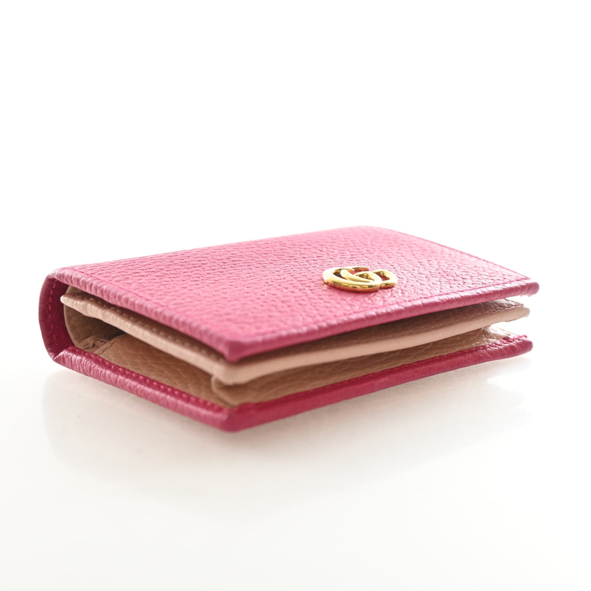 Pre-Owned Gucci Marmont Small Calfskin GG Wallet, side profile