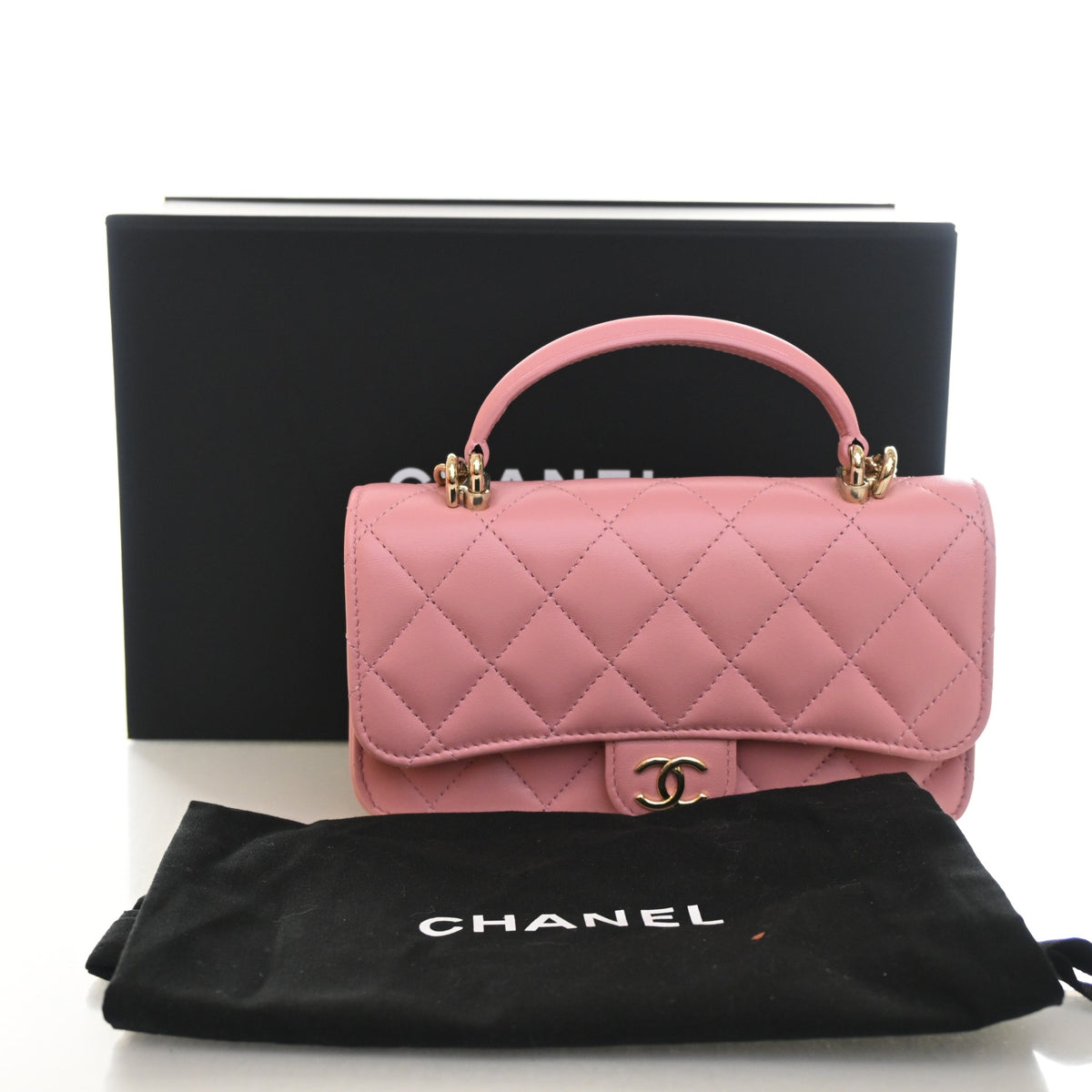 Chanel Lambskin Top Handle Phone Holder With Chain, photo 14 of 14