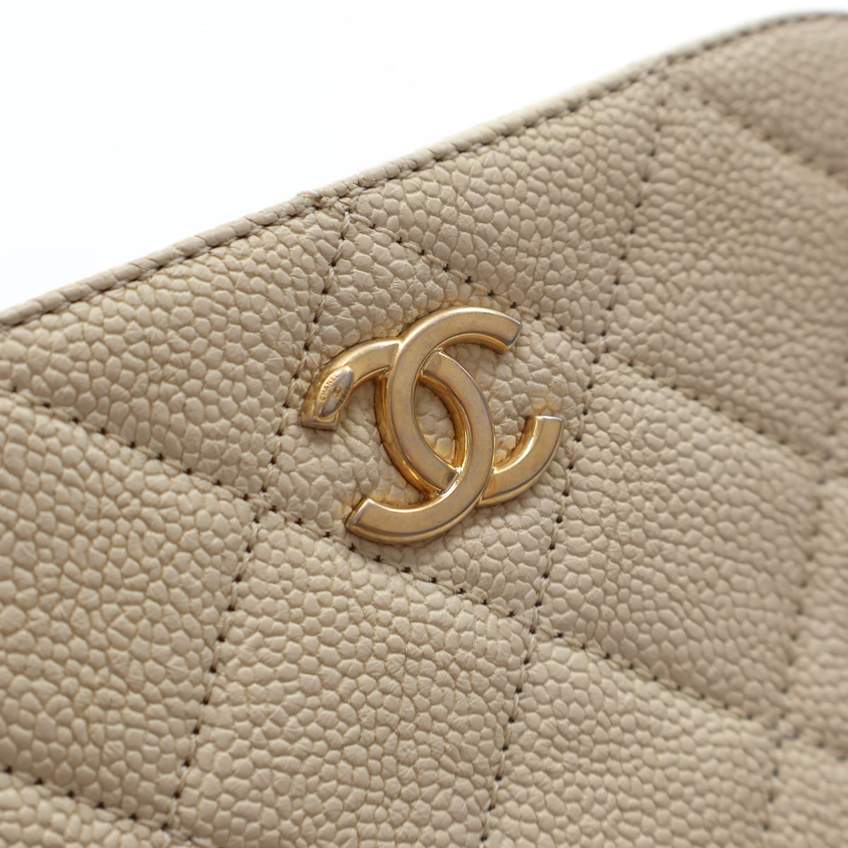 Pre-Owned Chanel Caviar Leather Quilted Waist Bag, gold embossed logo detail