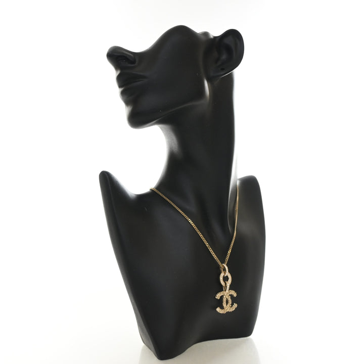 Chanel Crystal Drop CC Pendant Necklace