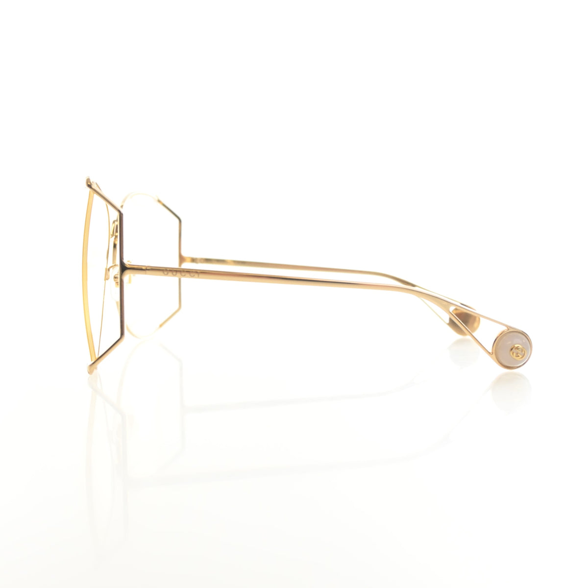 Pre-Owned Gucci Sunglasses Oversizes Metal, side view