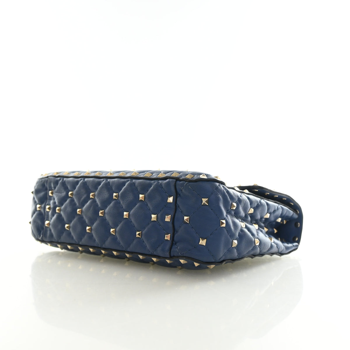 Pre-Owned Valentino Shoulder Bag Lambskin Rockstud Spike, side profile