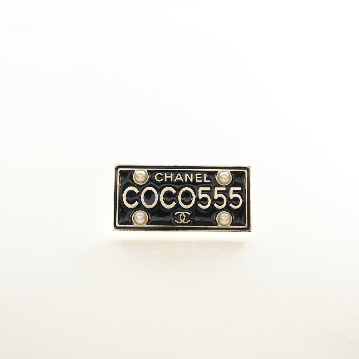 Chanel Coco License Plate Brooch, photo 1 of 6