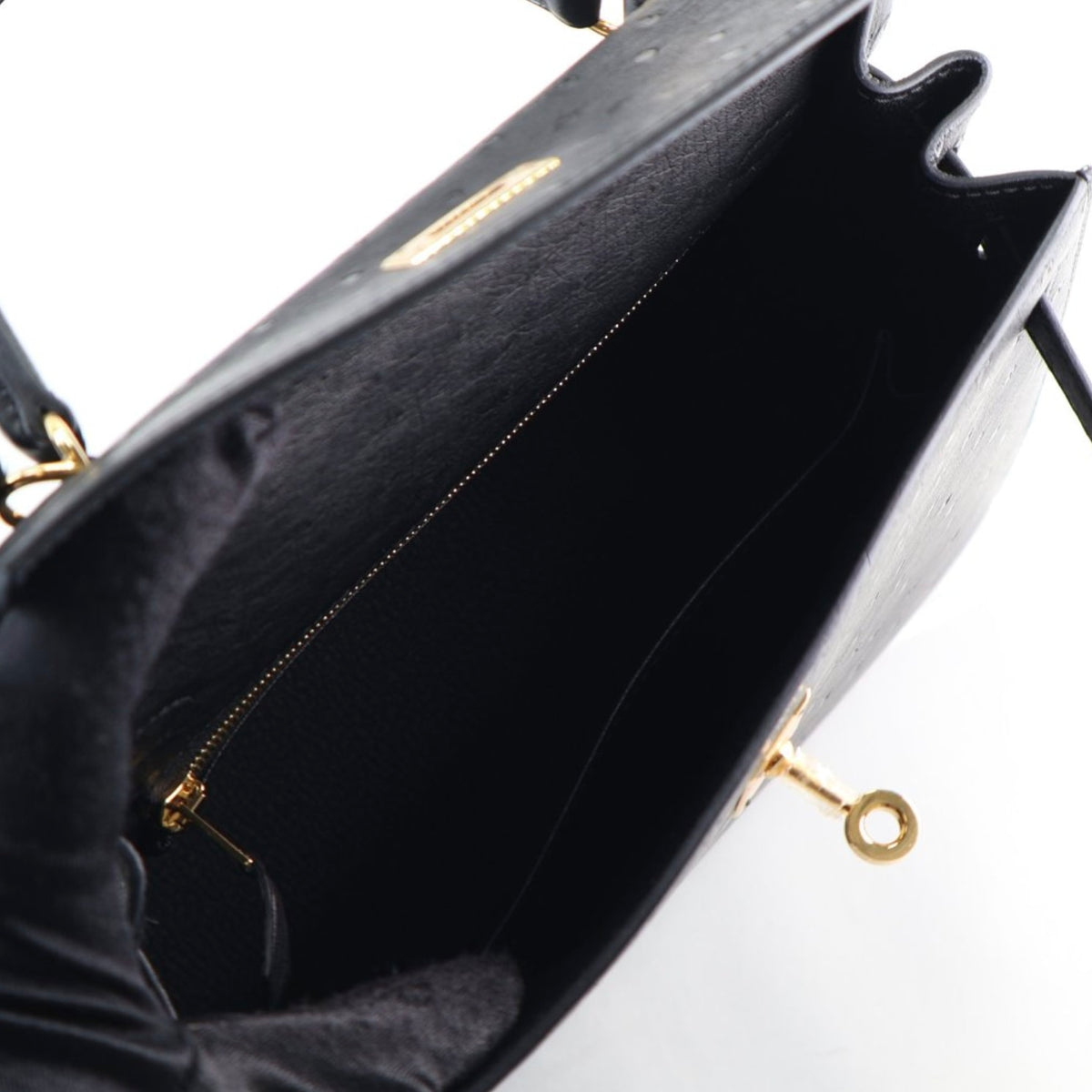 Hermes Noir Ostrich Sellier Kelly 25, photo 17 of 18