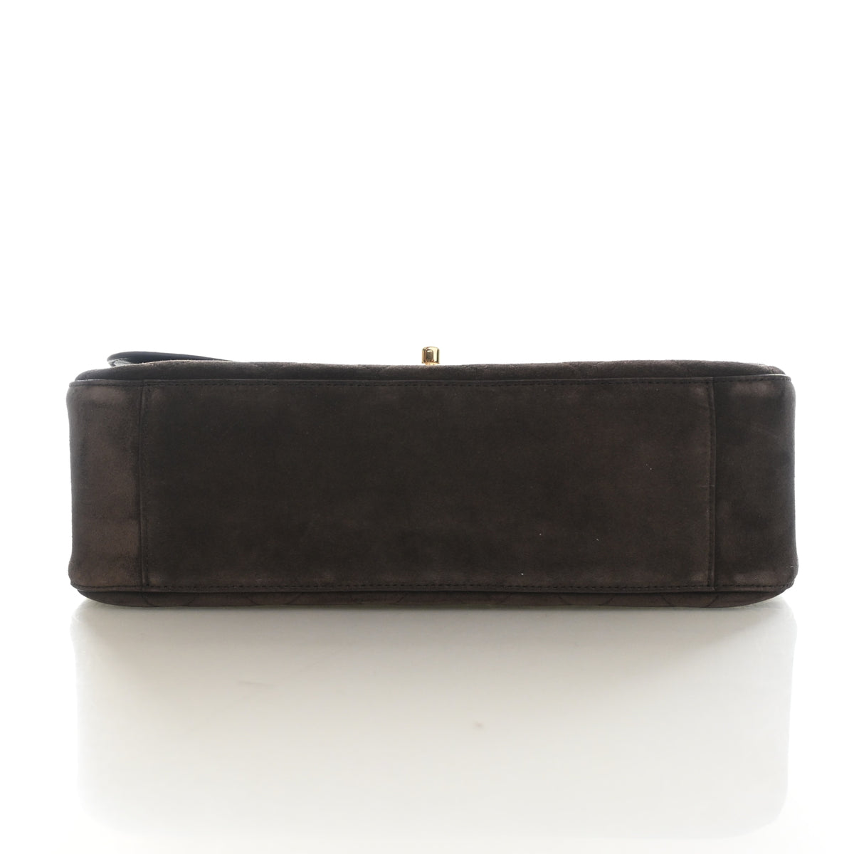 Pre-Owned Chanel Flap Bag Maxi Suede Leather, base and feet view, photo 9 of 14
