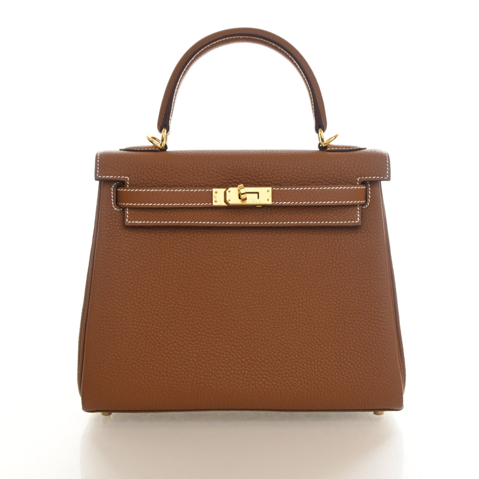 Hermes Gold Togo Kelly 25