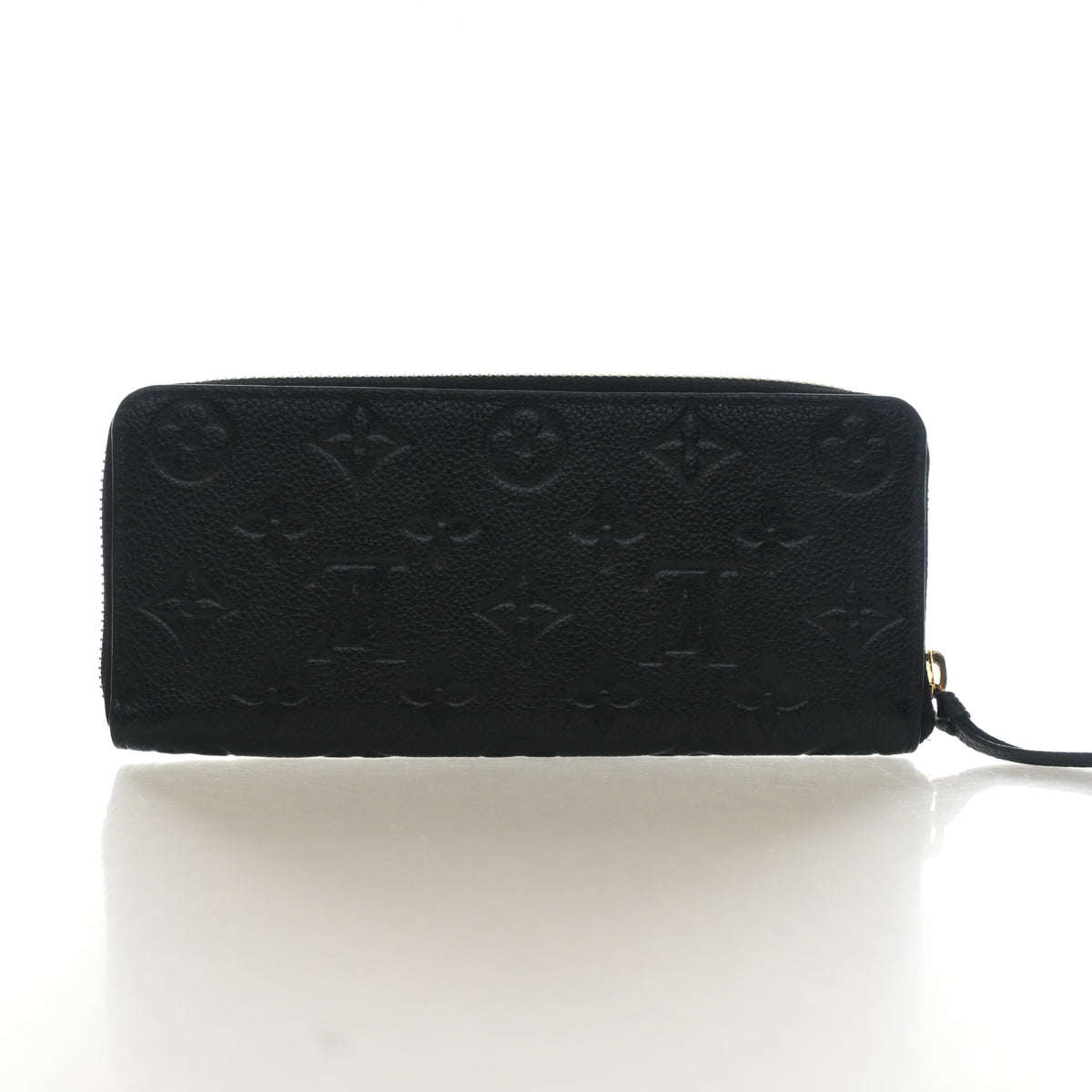 Pre-Owned Louis Vuitton Wallet Monogram Empreinte Clemence Leather, base and feet view