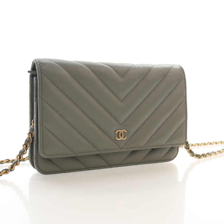 Chanel Caviar Ancient Greek Charms Wallet on Chain (WOC)