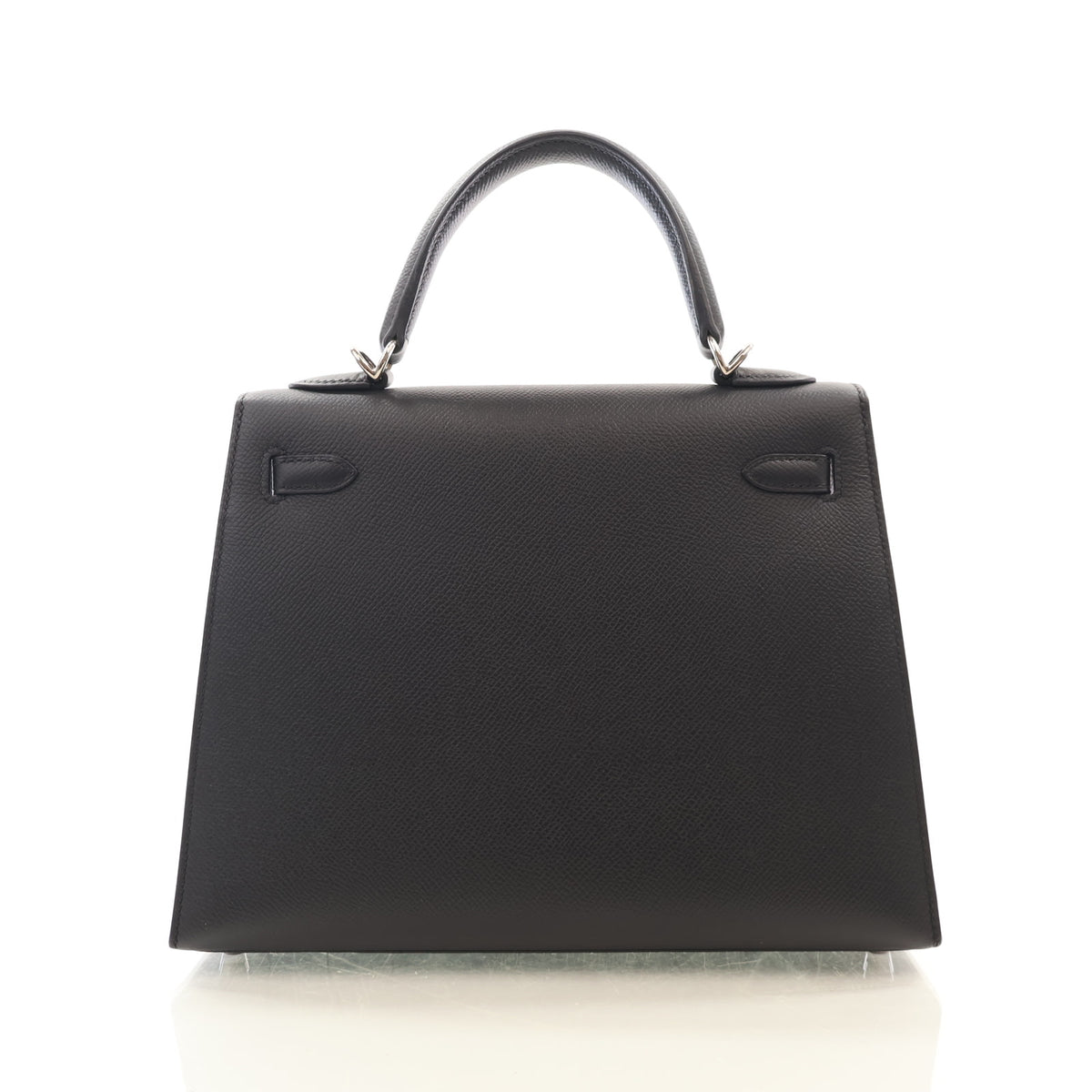 Pre-Owned Hermès Kelly 25 Noir Epsom Leather, front view, photo 11 of 15