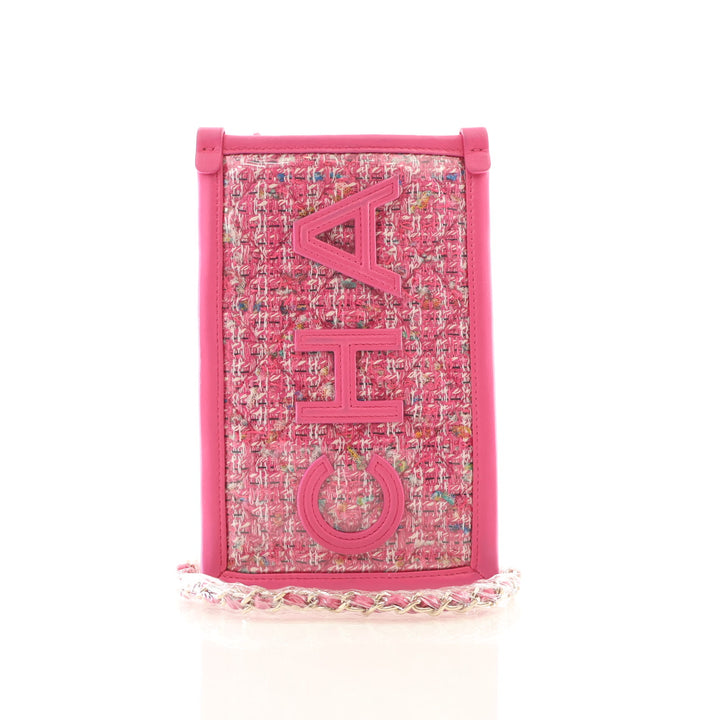 Chanel PVC Tweed Clutch With Chain