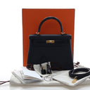Hermes Noir Togo Lizard Tou...