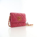 Chanel Red Lambskin 19 Card...