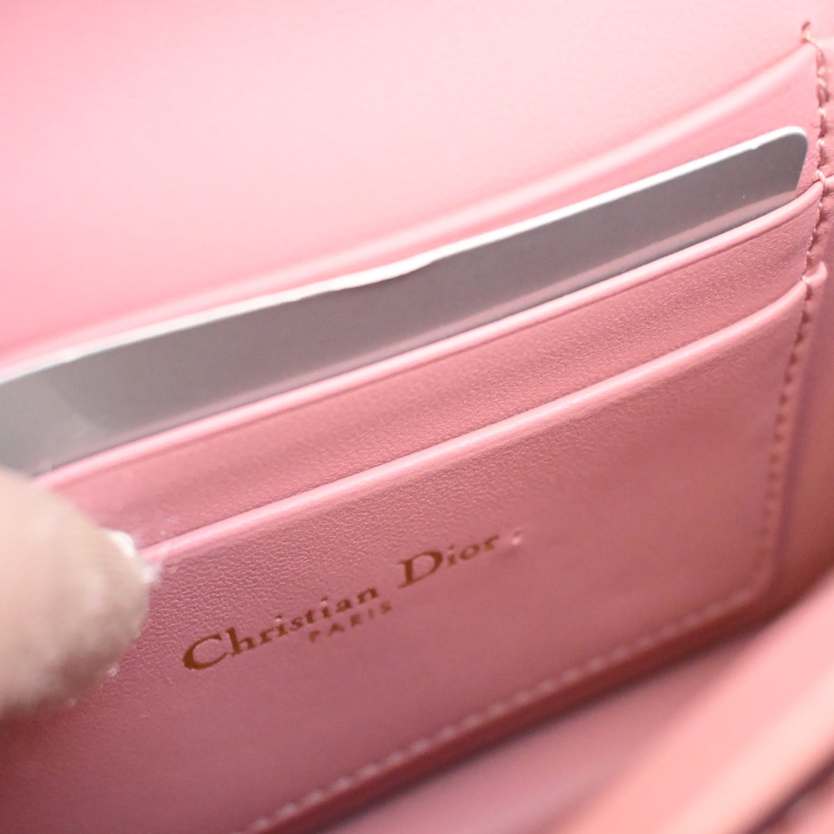 Pre-Owned Christian Dior Mini Lambskin My Dior, logo detail