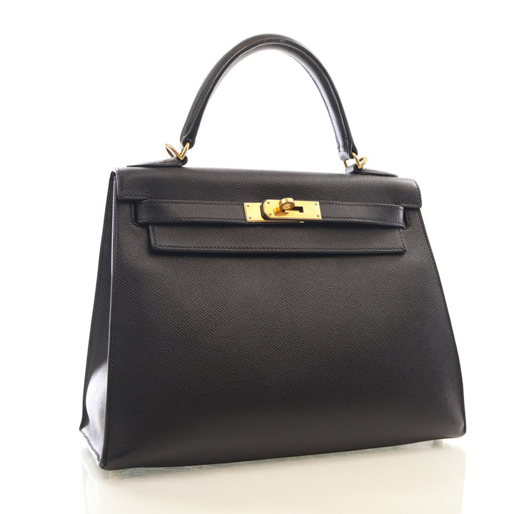 Hermes Noir Epsom Kelly 28