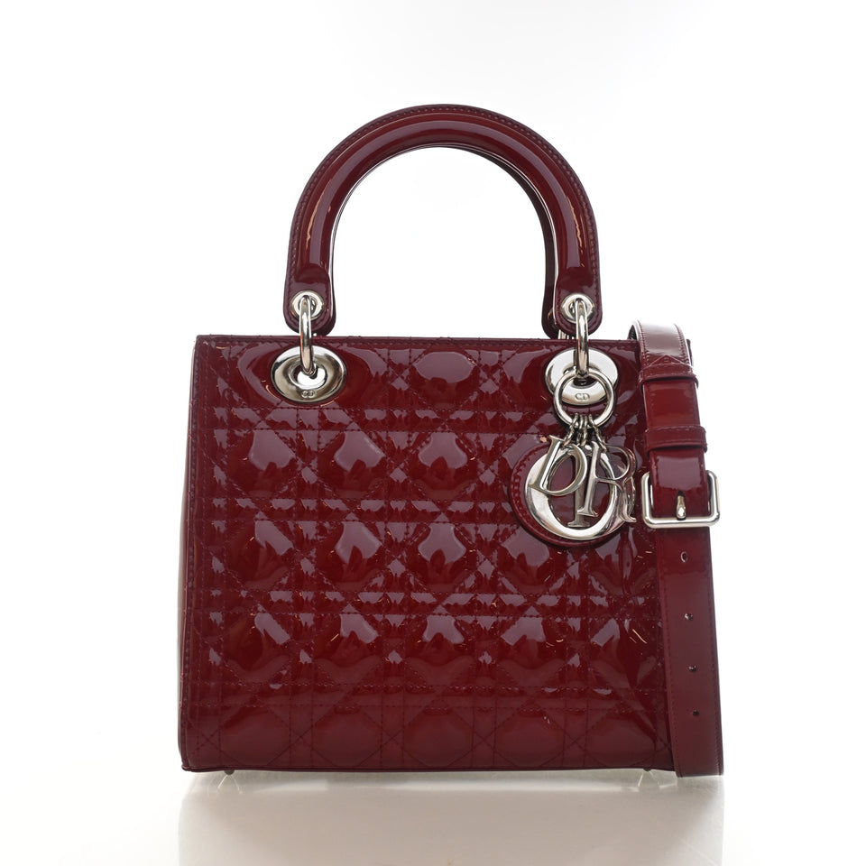 Christian Dior Medium Patent Lady Dior