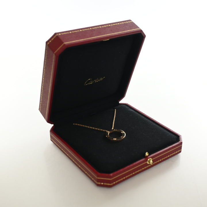 Cartier 3 Diamond Love Pendant Necklace